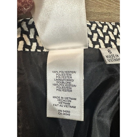 Jones Studio Separates Women’s 6 Black White Geometric Print Pencil Skirt Lined - Picture 5 of 12